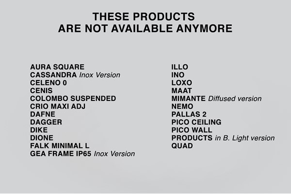 Questi prodotti non sono più disponibili